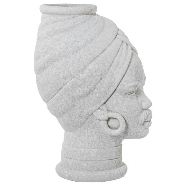 Vase Alexandra House Living White Ceramic African Woman 18 x 18 x 29 cm Online Sale