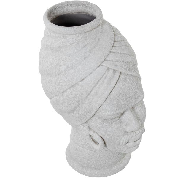 Vase Alexandra House Living White Ceramic African Woman 18 x 18 x 29 cm Online Sale