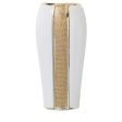 Vase Alexandra House Living White Golden Ceramic Shiny 12 x 18 x 36 cm Sale