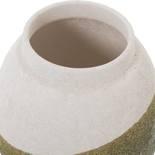 Vase Alexandra House Living Green Beige Ceramic 18 x 17 x 16 cm Hot on Sale