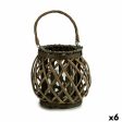 Candleholder Grey Brown wicker Glass 29,5 x 24 x 22 cm (6 Units) Fashion