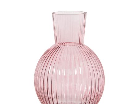 Vase Alexandra House Living Pink Crystal 18 x 18 x 27 cm Online now