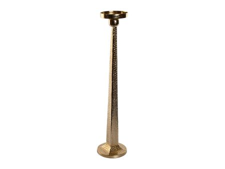 Candleholder Home ESPRIT Golden Aluminium 18,5 X 18,5 X 85,5 cm For Discount