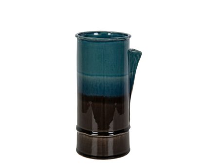 Vase Romimex Blue Black Ceramic 14 x 26 x 14 cm Sale