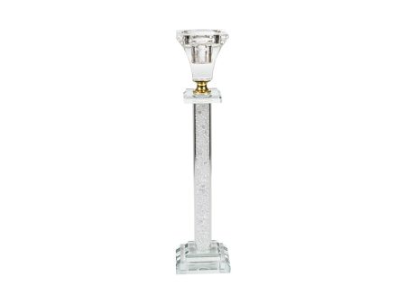 Candleholder Romimex Transparent Glass 5 x 26 x 5 cm Online