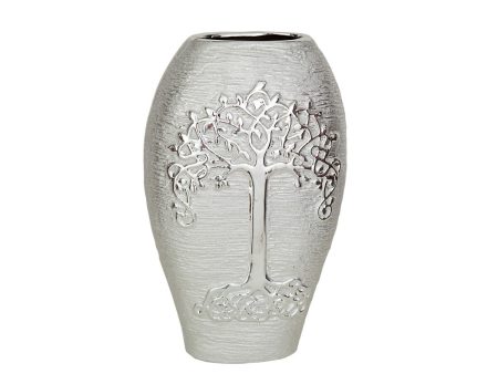 Vase Romimex Silver Porcelain 20 x 32 x 11 cm Online Sale