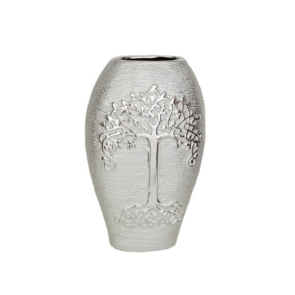 Vase Romimex Silver Porcelain 20 x 32 x 11 cm Online Sale