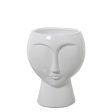 Vase Alexandra House Living White Ceramic Shiny Face 27 x 27 x 35 cm For Discount