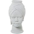 Vase Alexandra House Living White Ceramic African Woman 18 x 18 x 29 cm Online Sale