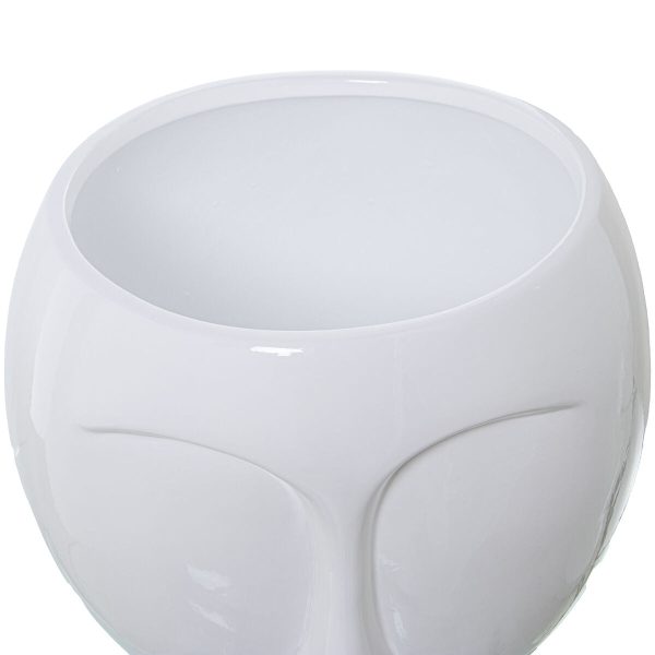 Vase Alexandra House Living White Ceramic Shiny Face 27 x 27 x 35 cm For Discount