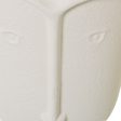 Vase Alexandra House Living Ecru Ceramic Face 16 x 16 x 27 cm For Discount