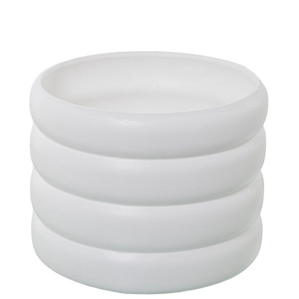 Planter Alexandra House Living White Ceramic 24 x 24 x 20 cm Hot on Sale