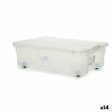 Storage Box with Wheels 30 L 40 x 18 x 59,5 cm (14 Units) Online Hot Sale