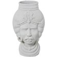 Vase Alexandra House Living White Ceramic African Man 21 x 21 x 39 cm Fashion