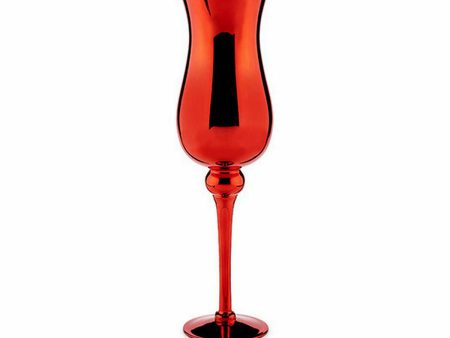 Candleholder Crystal Red 13,5 x 4,5 x 13,5 cm (6 Units) For Sale