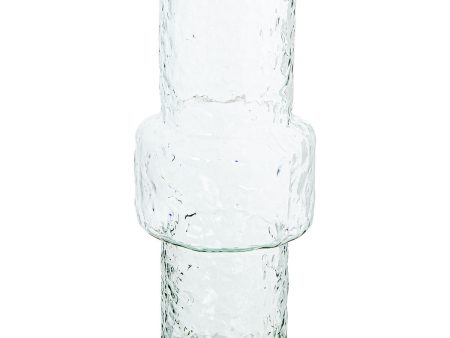 Vase Alexandra House Living Transparent Crystal 14 x 33 cm Hot on Sale