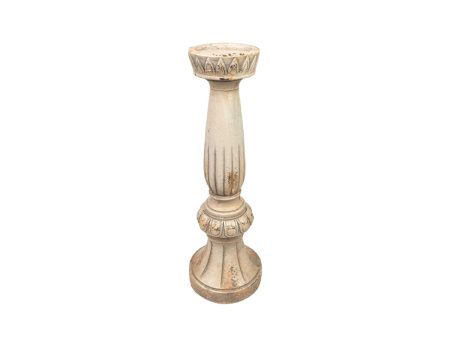 Candleholder Romimex Cream Resin 16 x 48 x 16 cm Online now