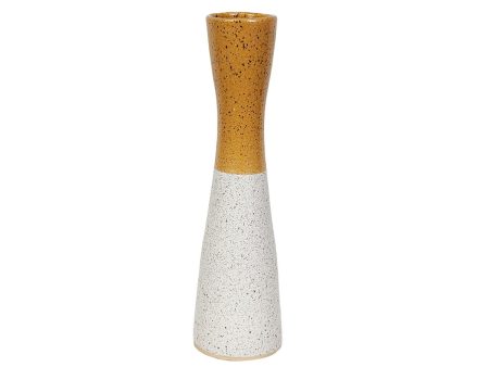 Vase Romimex Yellow White Ceramic 12 x 43 x 12 cm For Cheap