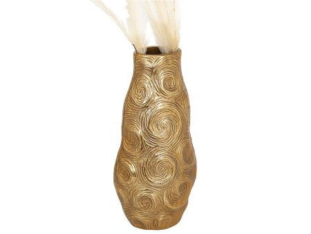 Vase Romimex Golden Aluminium 17 x 35 x 17 cm Hot on Sale