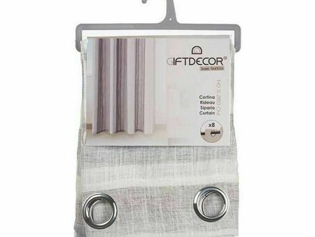 Curtain Stripes Light grey 140 x 0,1 x 260 cm (6 Units) Hot on Sale