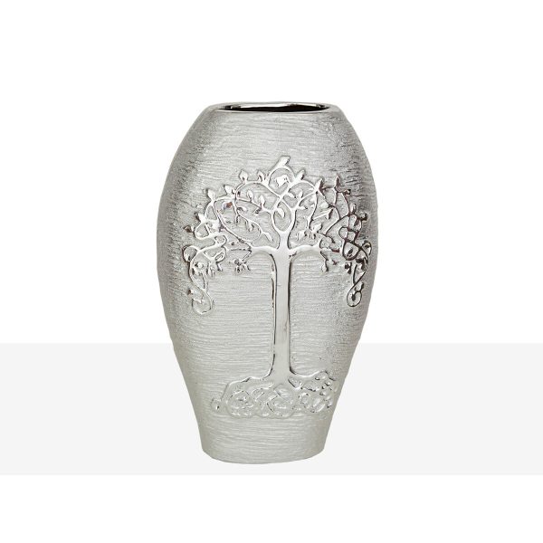 Vase Romimex Silver Porcelain 20 x 32 x 11 cm Online Sale