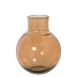 Vase made from recycled glass Alexandra House Living Brown Crystal 23 x 23 x 31 cm Online