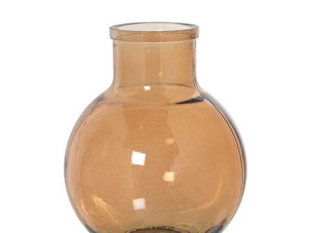 Vase made from recycled glass Alexandra House Living Brown Crystal 23 x 23 x 31 cm Online