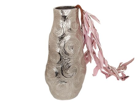 Vase Romimex Silver Aluminium 17 x 35 x 17 cm Discount