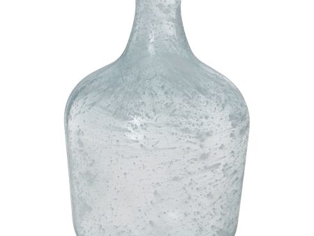 Vase made from recycled glass Alexandra House Living White Crystal 25 x 25 x 37 cm on Sale