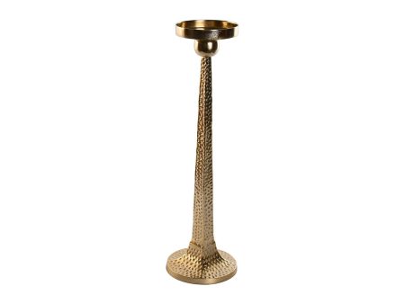 Candleholder Home ESPRIT Golden Aluminium 18,5 X 18,5 X 64,5 cm Cheap