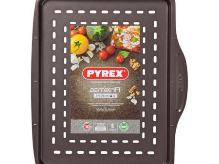 Baking tray Pizza Pyrex Asimetria Galvanised Steel (37 cm) Sale