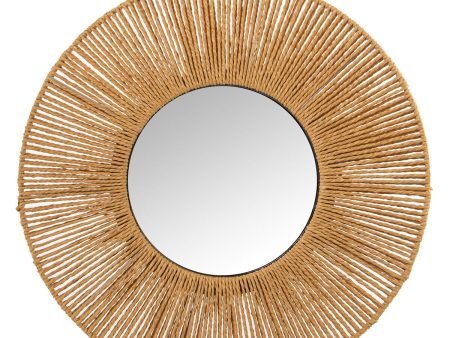 Wall mirror Alexandra House Living Natural Fibre 60 x 1 x 60 cm Circular Sale