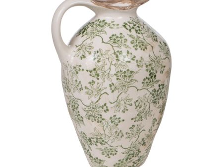 Vase Romimex Green Beige Porcelain 27 x 16 x 15 cm With handle Online