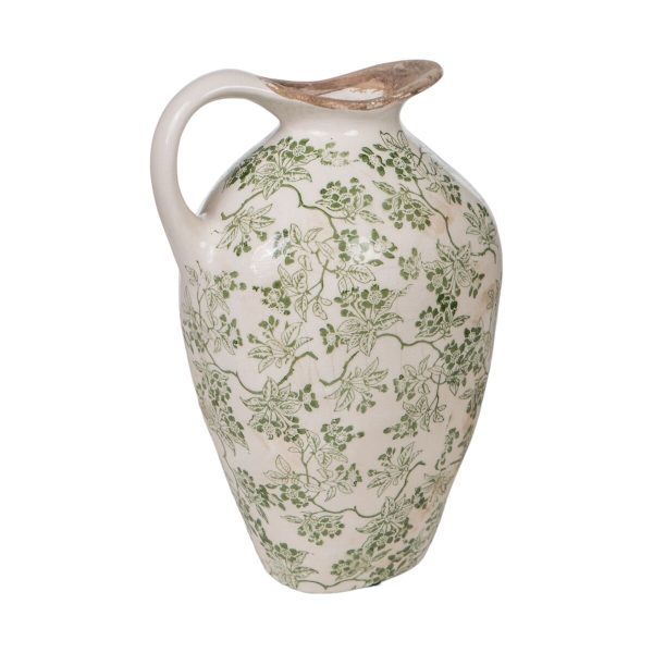 Vase Romimex Green Beige Porcelain 27 x 16 x 15 cm With handle Online