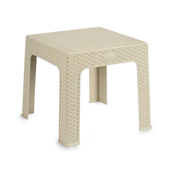 Child s Table Rattan Cream Plastic 47 x 42,5 x 47 cm (4 Units) Online Hot Sale