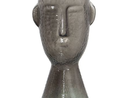 Vase Alexandra House Living Grey Crystal Face 11 x 11 x 29 cm Cheap