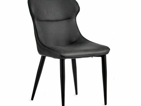 Armchair Black Anthracite Steel 49 x 86 x 60 cm (2 Units) Discount