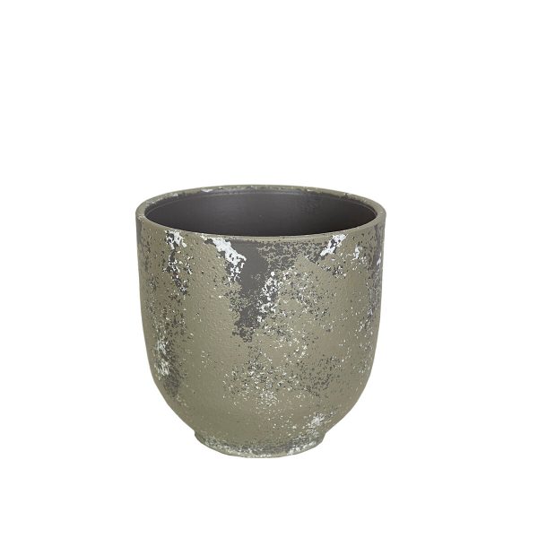 Planter Romimex Grey Ceramic 20 x 20 x 20 cm Cheap