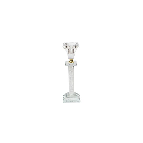 Candleholder Romimex Transparent Glass 5 x 20 x 5 cm Sale