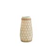 Vase Romimex White Ceramic Rattan 20 x 40 x 20 cm Online