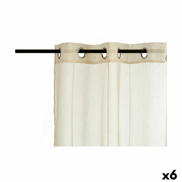 Curtain 140 x 260 cm Beige (6 Units) Fashion