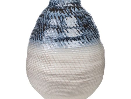 Vase Romimex Blue Beige Porcelain 37 x 47 x 37 cm For Sale