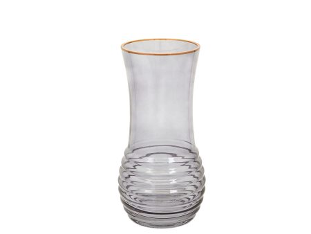 Vase Romimex Grey Glass 12 x 25 x 12 cm Cheap