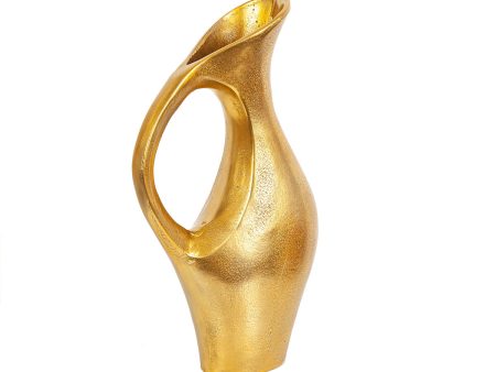 Vase Romimex Golden Aluminium 24 x 42 x 11 cm With handle Online Sale