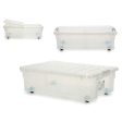 Storage Box with Wheels 30 L 40 x 18 x 59,5 cm (14 Units) Online Hot Sale