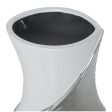 Vase Alexandra House Living White Silver Ceramic 12 x 15 x 28 cm Online Hot Sale