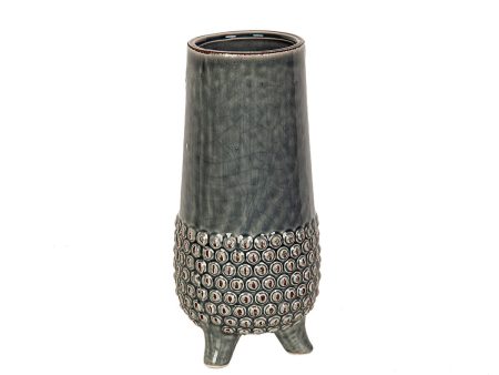 Vase Romimex Green Ceramic 13 x 27 x 13 cm Hot on Sale