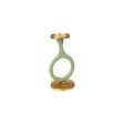 Candleholder Romimex Green Golden Aluminium 14 x 25 x 13 cm Circle Cheap