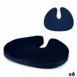 Cushion with Filling Memory function Seat Blue 36 x 5 x 47 cm (6 Units) Supply