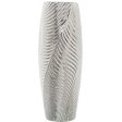 Vase Alexandra House Living Silver Ceramic 14 x 15 x 36 cm For Discount